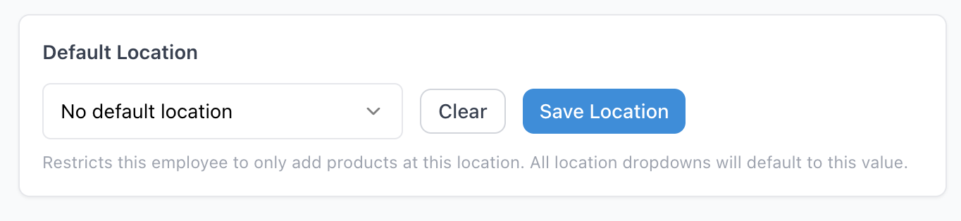 Default Employee Locations